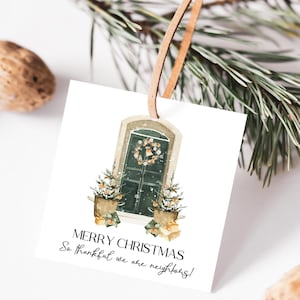 Etiqueta de Natal para vizinho Etiqueta de presente de Natal para impressão para vizinho Etiqueta de guloseimas para o Natal Etiqueta de guloseimas para vizinho Etiqueta de biscoito para o Natal