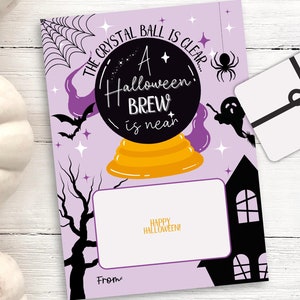 Halloween Kaffee Geschenk Kartenhalter Lehrer Kaffee Halloween Printable Krankenschwester Geschenk Kartenhalter für Halloween Kita Geschenk Kaffee Gebräu Halloween