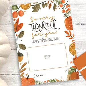 Danksagungs-Geschenkkartenhalter druckbare Lehrer-Danksagungs-Geschenkkartenhalter für Kindertagespfleger-Dankeschön-Geschenk für Trainer Thanksgiving