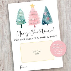Weihnachtsgeschenk-Kartenhalter Printable frohe und helle Weihnachtskarte für Teenager-Mädchen Weihnachtsgeschenk für Freund Geschenk für Weihnachtsgeschenk für Sie