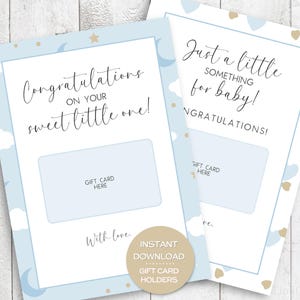Carte cadeau baby shower à imprimer pour garçon Carte baby shower pour nouveau-né Carte cadeau baby shower pour bébé garçon Cadeau baby shower pour nouveau-né