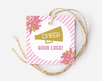 Good Luck Cheerleading Tag Printable Cheer Tag for Game Day Treat Tag For Cheer Competition Day Cheer Try-Outs Tag for Cheerleader Gift Tag