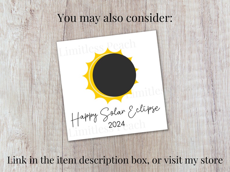 2024 Solar Eclipse Party Favor Tag for Kids, Elementary School Teacher ...