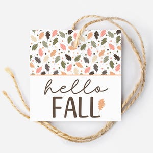 Hallo herfstcadeautag, tag herfsttraktatie, afdrukbare tag voor herfstkoekjes, Pumpkin Pie-tag, snoeptag herfst, traktatie voor de deur, cadeautag herfstdessert