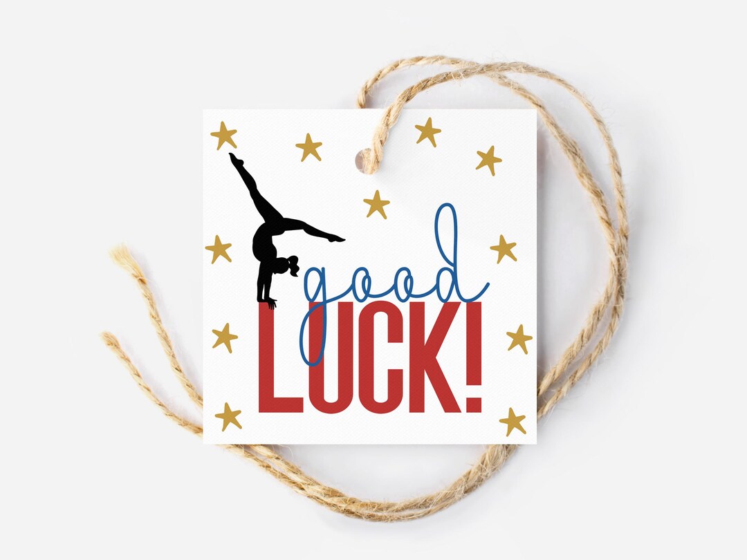 Gymnastics Good Luck Tag Printable Team Treat Tags for Gymnastics Meet ...