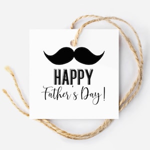 Geschenkanhänger zum Vatertag druckbar, Vatertagsanhänger Schnurrbart Vatertagsanhänger für Papa, minimalistischer Vatertagsanhänger für alle Väter, Gruppe