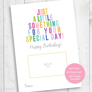 Porta-cartão de presente de aniversário para impressão para cartão de aniversário Download instantâneo Porta-cartão de presente de aniversário Cartão de feliz aniversário para cartão de presente de aniversário