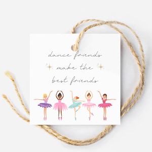 Étiquette-cadeau de danse, étiquette imprimable de récital de danse, étiquette de concours de danse, étiquette d'ami de ballet, étiquette de régal d'équipe, étiquette de faveur de ballerine, anniversaire de ballet