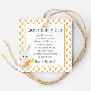 Osterhase Köder Tag Printable Ostern Leckerei Geschenkanhänger für Osterhase Süßigkeit Tag für Kinder