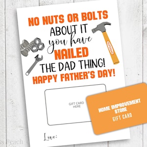 Porte-cartes cadeau Fête des pères, cadeau imprimable pour papa