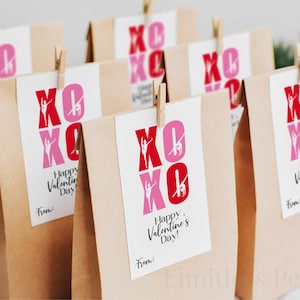 Étiquette de gymnastique Saint-Valentin à imprimer pour équipe Saint-Valentin pour gymnaste Saint-Valentin pour coéquipier Saint-Valentin cadeau de gymnastique étiquette XOXO
