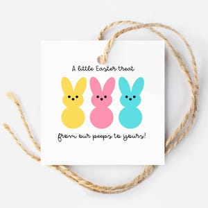 Etiquette de Pâques voisine à imprimer pour famille Etiquette cadeau de Pâques pour bonbons Étiquette de Pâques pour voisin et ami Étiquette à biscuits de Pâques