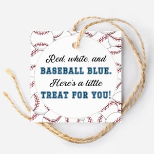 Baseball Geschenkanhänger zum Spieltag, Party Geschenkanhänger für Baseball Partys und Events, Team Snacks, Geburtstag Goodie Bag Geschenkanhänger