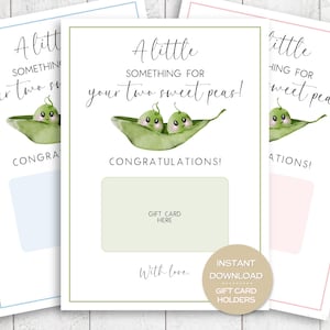 Zwillingsgeschenkkartenhalter Druckbare Karte für Zwillinge Karte für Baby-Dusche-Geschenk Kartenhalter für Zwillinge Neugeborene Geschenk für Mutter Baby Willkommen Geschenk