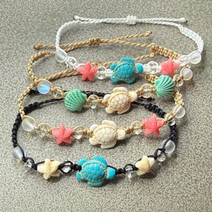 Adjustable Woven Sea Turtle Bracelet