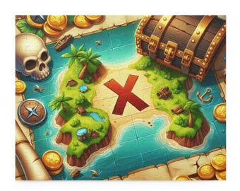 Treasure Map Puzzle (252-Piece) | Fun Family Activity, Gift for Kids, Game Night Essentials, Adventure Education