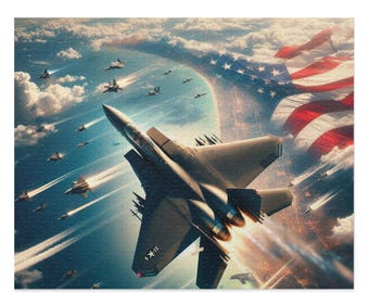 Rompecabezas de avión patriótico de 500 piezas, condecoración militar, regalo para veteranos, decoración americana, noche de juegos en familia, [...]