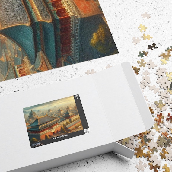 Ancient Chinese Palace Painting Puzzle 1014 Piece | Scenic Temple
