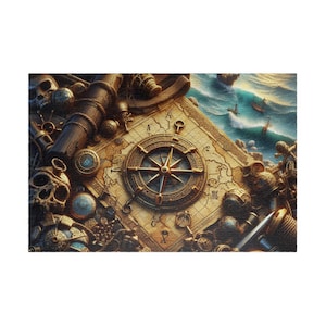 Adventure-Themed Puzzle, 1014-Piece Jigsaw, Perfect Gift for Puzzle Lovers, Treasure Map Design, Family Activity