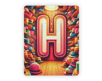 Letter H Hat Shop Kids Puzzle, 30-Piece | Colorful Alphabet Toy