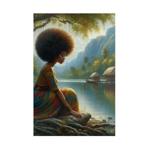 Beautiful Afro Woman Puzzle-1014 Piece, Unique Wall Art, Home Decor, Mindful Activity, Gift Idea