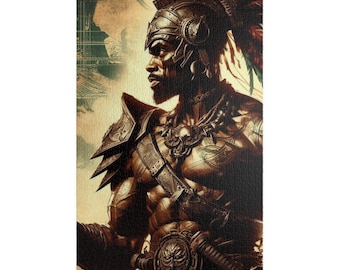 Warrior-Themed Puzzle, 1014-piece Jigsaw, Perfect for Game Night, Gift for History Buffs, Decor for Living Room