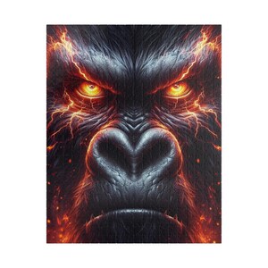 Fierce Gorilla Puzzle 1014-piece Options, Perfect for Family Fun, Game Nights, Gifts, Home Decor