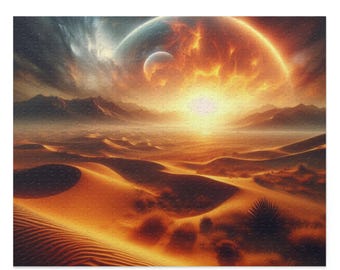 Cosmic Landscape Puzzle, 500-Piece Jigsaw, Space-Themed Gift, Mindful Activity, Family Game Night, Unique Home Decor
