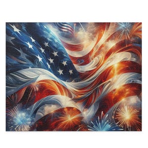 American Dream Puzzle 500-Piece | Patriotic Art Jigsaw for Holidays, Family Fun, Gift Ideas, Home Decor, USA