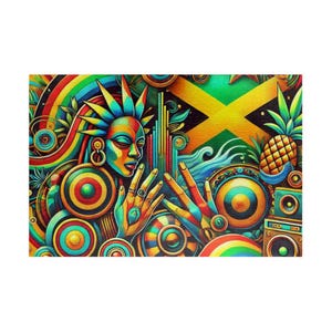 Vibrant Jamaican Culture 1014 Piece Puzzle - Perfect for Family Fun, Gift for Puzzle Lovers, Home Decor, Nostalgia, Stress Relief