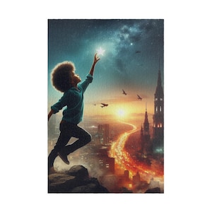 Dreamy Cityscape Puzzle 1014-Piece, Perfect Gift for Family Fun, Relaxation, Home Decor, Night-In Activities