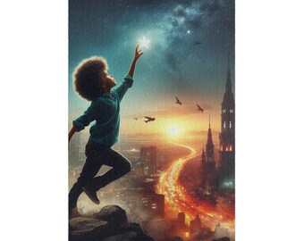 Dreamy Cityscape Puzzle, Family Fun Art (1014-Piece)