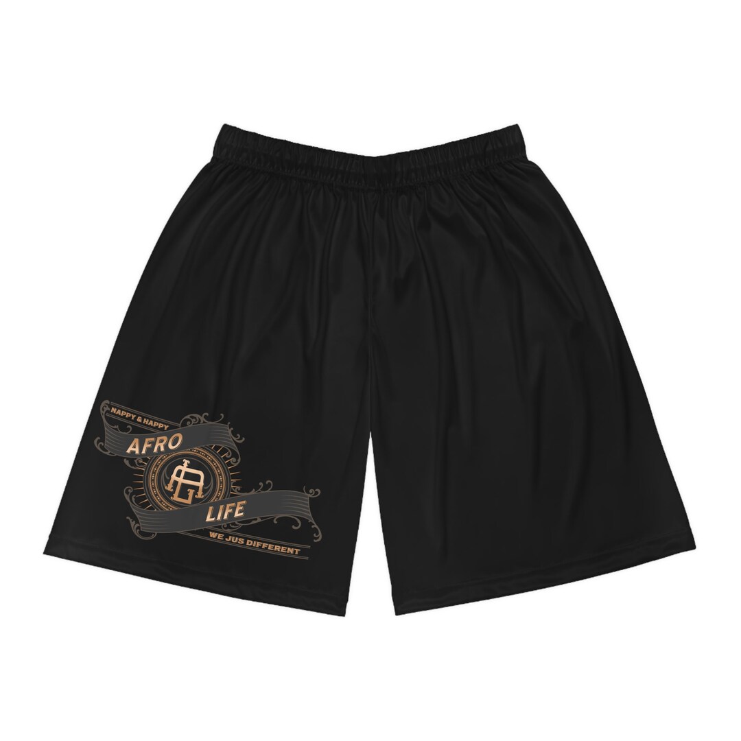 Afrolife Black Basketball Shorts AOP Etsy