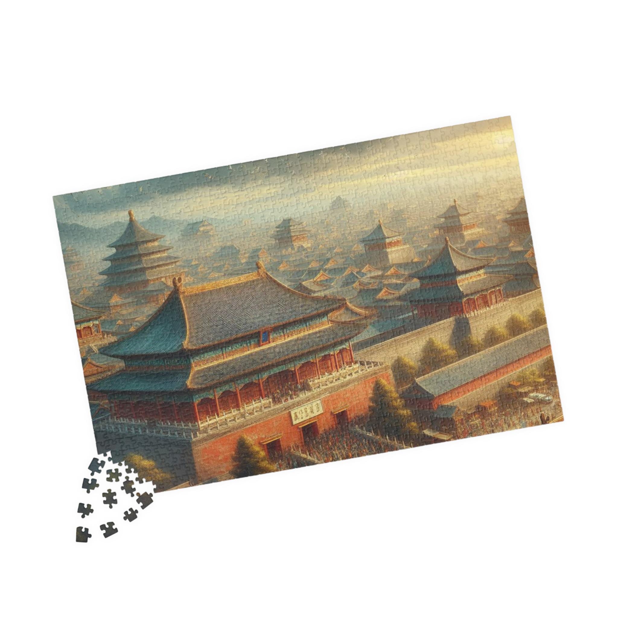 Ancient Chinese Palace Painting Puzzle 1014 Piece | Scenic Temple