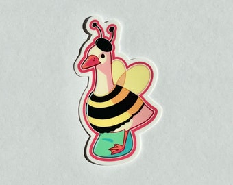 Bee Goose Laminated Sticker - Waterproof Vinyl Decal