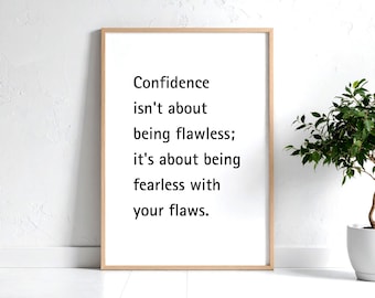 Póster imprimible con frase de confianza: Amor propio, descarga digital inspiradora