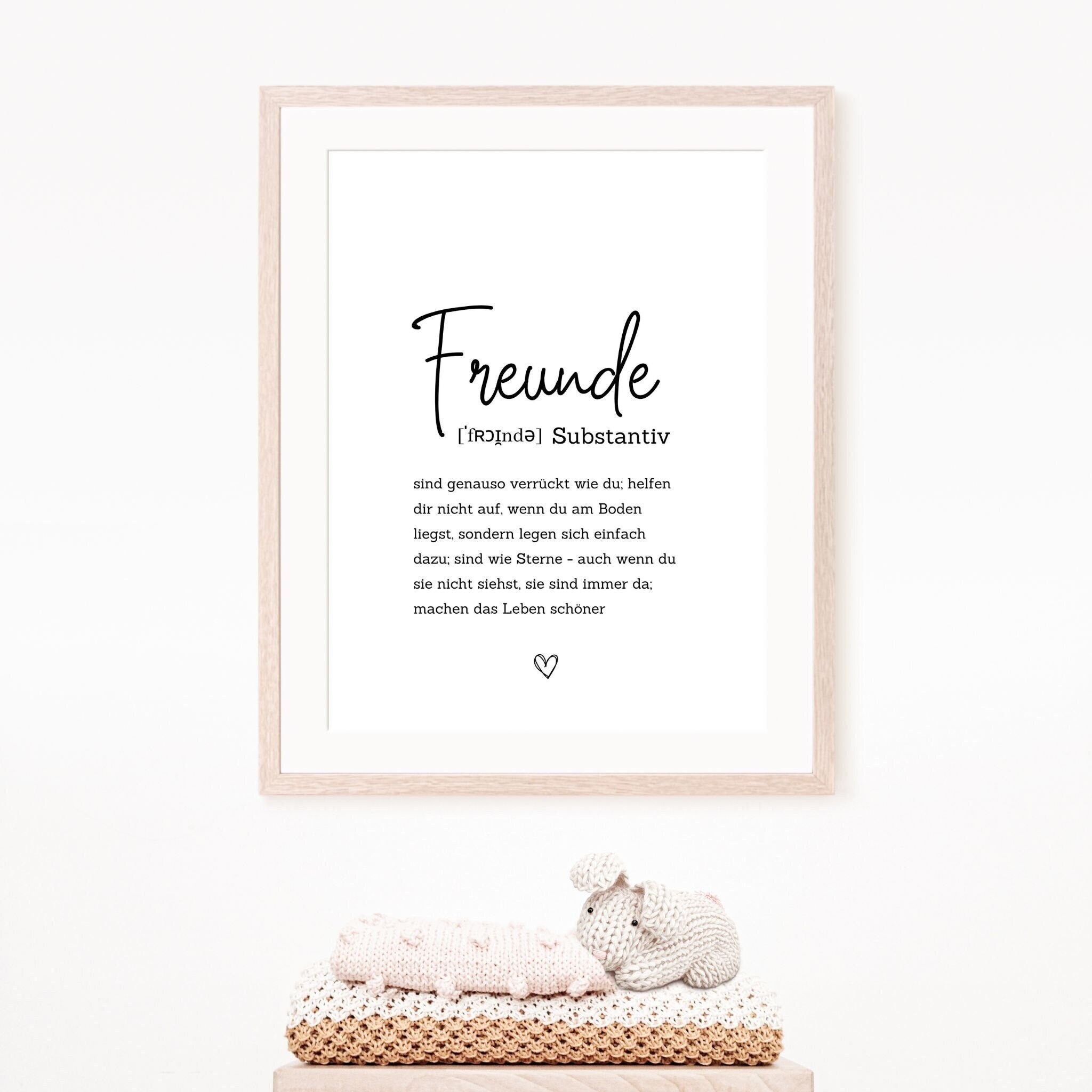 Poster Freunde zum VerschenkenWandbild Freunde SpruchDefinition