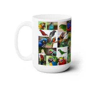 Parrots Coffee Mug Gifts for Kids Ceramic Mug 15oz - Parrots Talking - Parrots Lifespan - Animal Lovers - Pet Lovers - Coffee Cup - Mugs