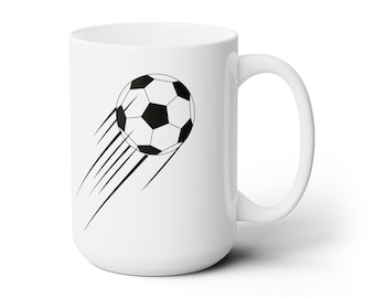 Soccer Ball Ceramic Mug 15oz - Sports Gift for Kids