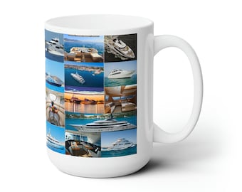 Yachts Coffee Mug: 15oz Ceramic Mug, Gifts for Him