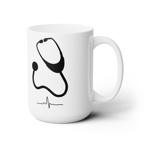 Mug en céramique Doctor Stéthoscope 15 oz : cadeau médecin