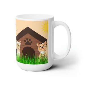 Puppies Dog House Ceramic Mug 15oz