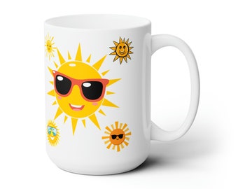 Sunshine Ceramic Mug - 15oz Coffee or Tea Mug
