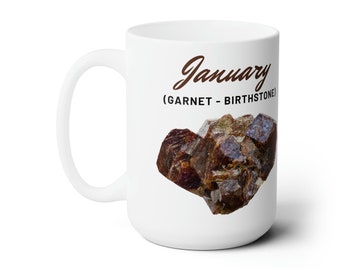 January Birthstone Garnet Ceramic Mug - Zodiac Gift