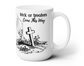 Halloween Skeleton Ceramic Mug 15oz - Spooky Season Cup