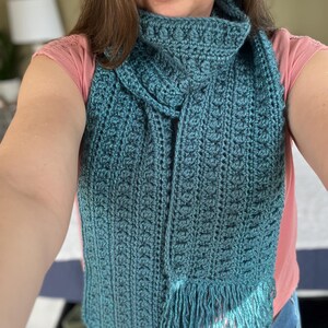 Handmade - soft - crocheted scarf - one of a kind