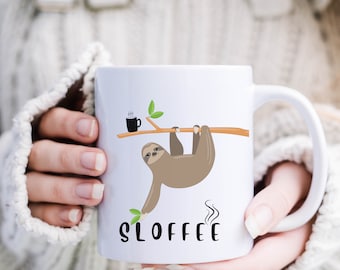 Sloth coffee mug, sloth funny mug, sloth funny cup, sloth mug, sloth gift, cute mug gift, cute coffee mug, sloth lover gift, coworker gift