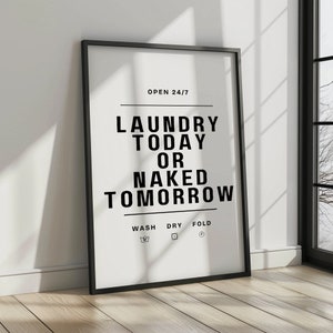 Waschküche Poster | Lustiges Wandbild | Waschraum Dekor | Trendiges Haus Poster | Einweihungsgeschenk