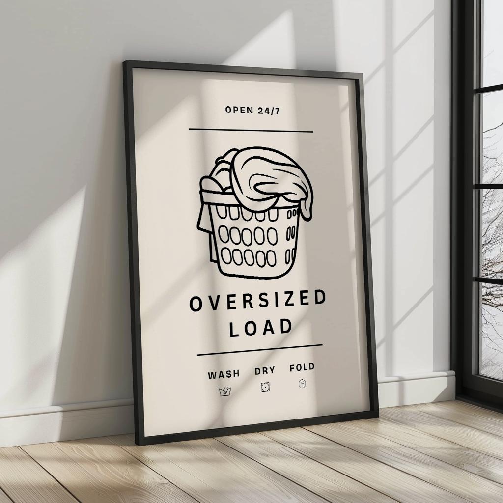 Funny Laundry Room Poster: Oversized Load Print (digital Download) - Etsy