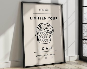 Funny Laundry Room Poster: Trendy Wash Room Art (Digital Download)